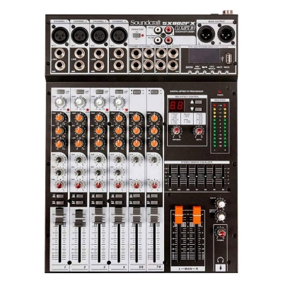 Mesa de Som Analógica Soundcraft SX 802 FX - USB